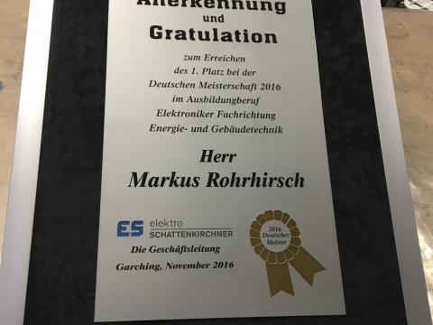Pokale, Awards & Ehrentafeln – Arbeitsbeispiel 6 von GFT Witt, München